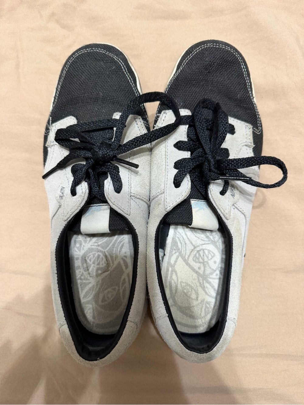 Nike Black and Light Gray Skater Canvas Sneakers